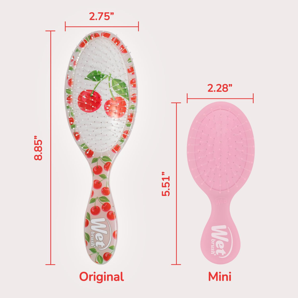 Wet Brush Brosse Démêlante Originale Édition Limitée Cerise avec poils IntelliFlex