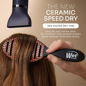 Wet Brush Ceramic Speed Dry brosse à cheveux noire avec détails des poils