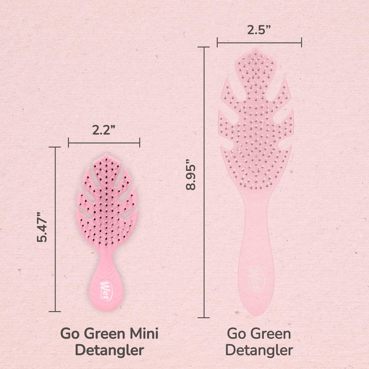 Wet Brush Go Green Mini Démêlant en utilisation