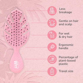 Wet Brush Go Green Mini Démêlant sur fond blanc