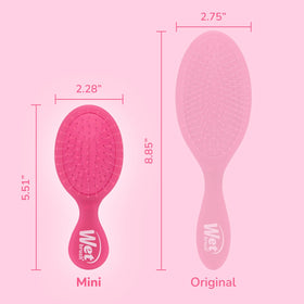 Wet Brush Mini Démêlant Brosse à Cheveux Rose Glacée sur fond blanc