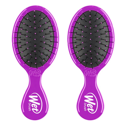 Wet Brush Mini Démêlant Violet vue avant avec brins IntelliFlex