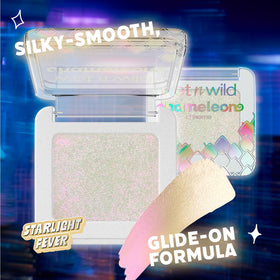 wet n wild Chameleon Chrome Eyeshadow Starlight Fever application on eyelids