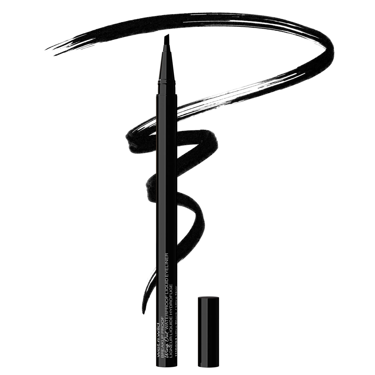 wet n wild Eyeliner Liquide Waterproof Ultra Noir vue de face