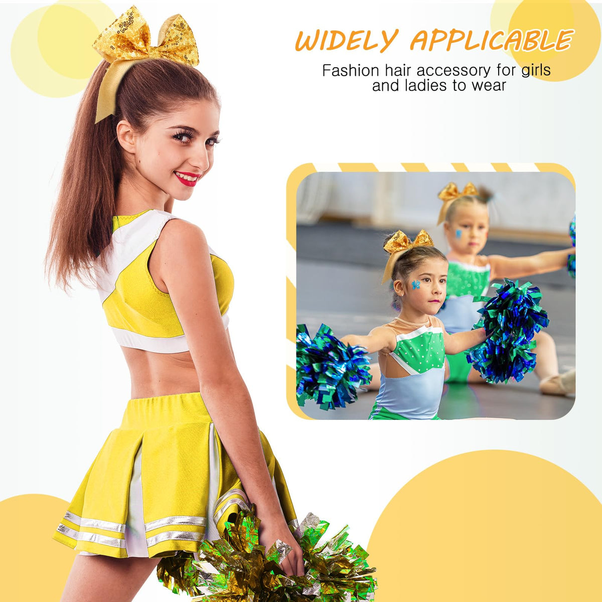 WILLBOND Jumbo Cheerleading Bow 20,3 cm dans un cadre festif