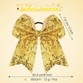 WILLBOND Jumbo Cheerleading Bow 20,3 cm portée sur une coiffure