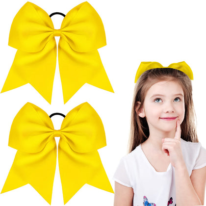 WILLBOND nœud de pom-pom jaune 8 pouces vue avant