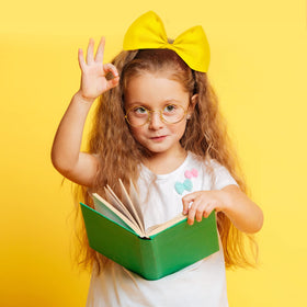 WILLBOND nœud de pom-pom jaune avec vêtements assortis