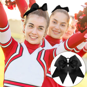 WILLBOND ruban de cheerleading noir porté dans une coiffure