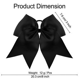 WILLBOND rubans de cheerleading jumbo noir, ensemble de deux