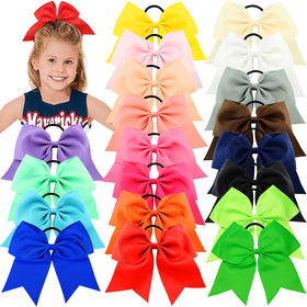 WillingTee 20PCS Élastiques avec Noeuds de Cheer, vue de face