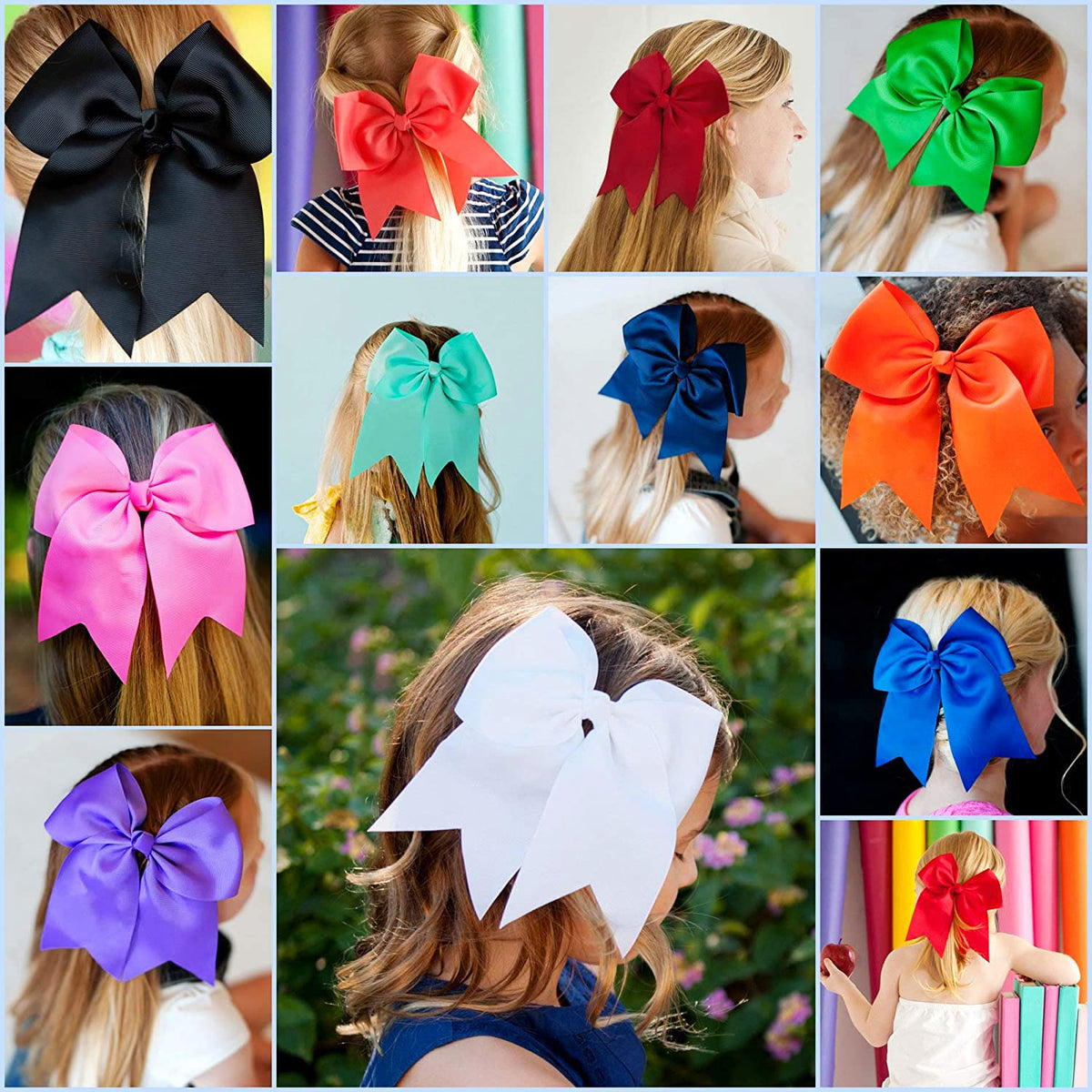 WillingTee Élastiques de Cheer sur des cheveux de jeunes filles