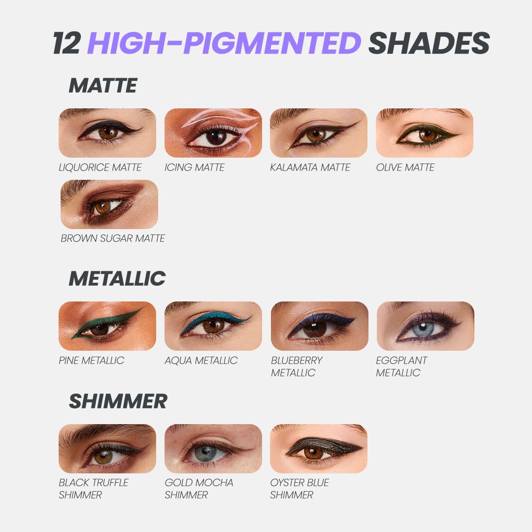 Wonderskin Crayon Eyeliner Waterproof gamme de couleurs