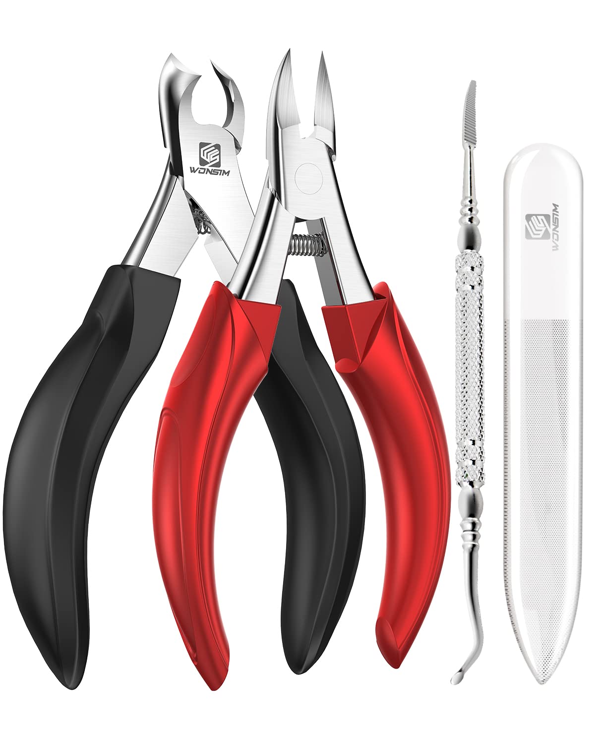 WONSIM Kit de coupe-ongles pour orteils avec outil de levage et lime