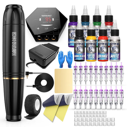 Wormhole Tattoo Kit complet incluant stylo rotatif et accessoires