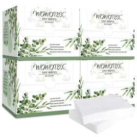WOWOTEX Serviettes de Visage Jetables Biologiques - boîte avec 240 pièces