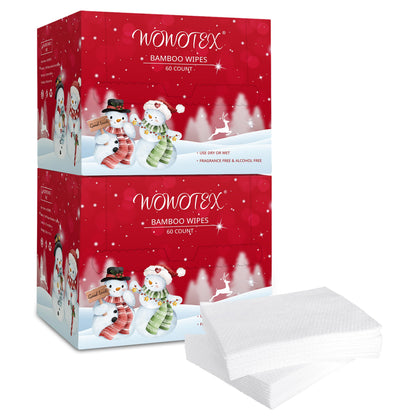WOWOTEX serviettes éphémères 120 pièces boîte ouverte