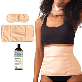 Wrap en coton ajustable avec huile de ricin Sky Organics