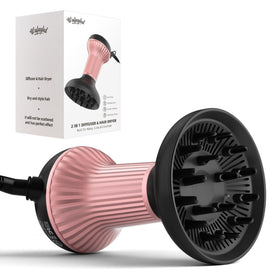 WUFAYHD Sèche-Cheveux 2-en-1 avec Diffuseur pour Cheveux Bouclés vue de face