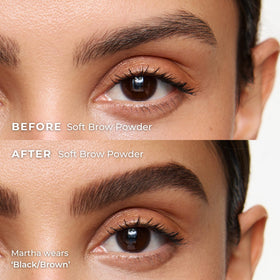 WUNDERBROW Duo Poudrier Sourcils avec miroir ouvert et pinceau