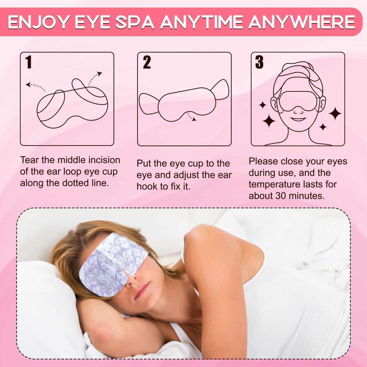 XPCARE Masque Oculaire à Vapeur détail de la texture