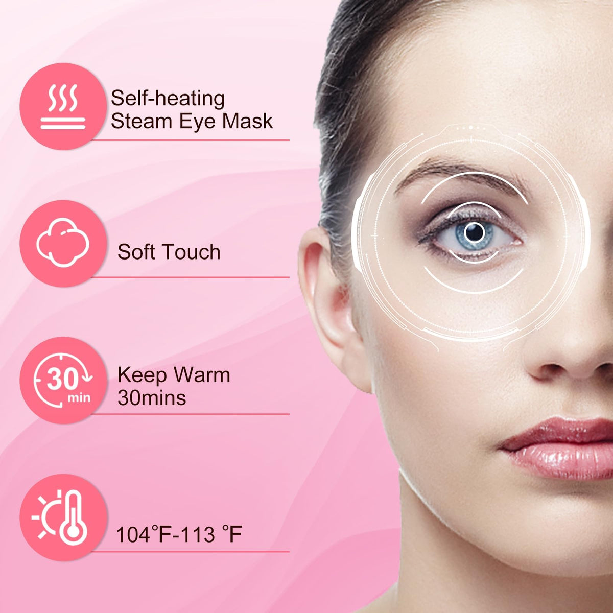 XPCARE Masque Oculaire à Vapeur posé sur une table
