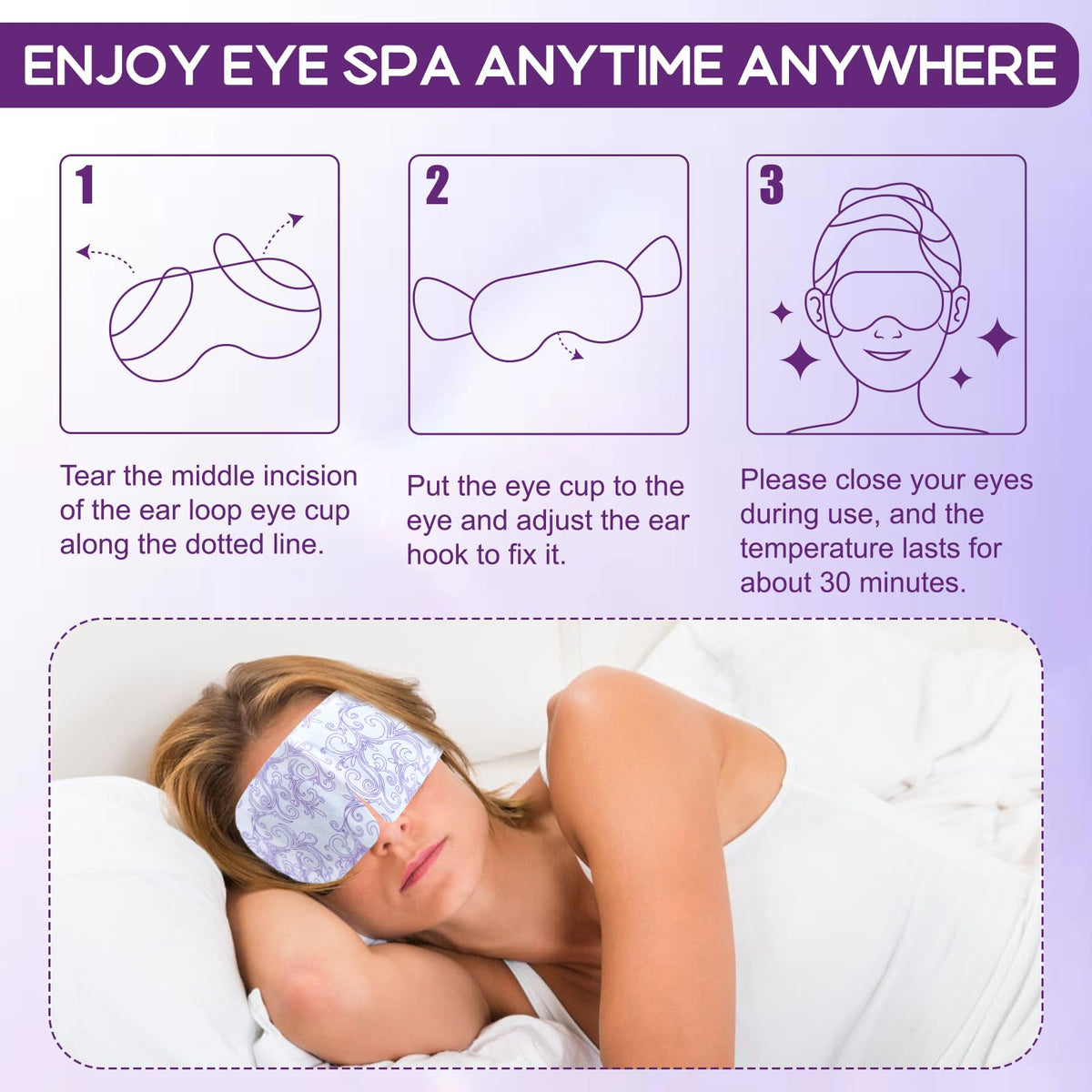 XPCARE Masque Oculaire à Vapeur pour les Yeux Secs