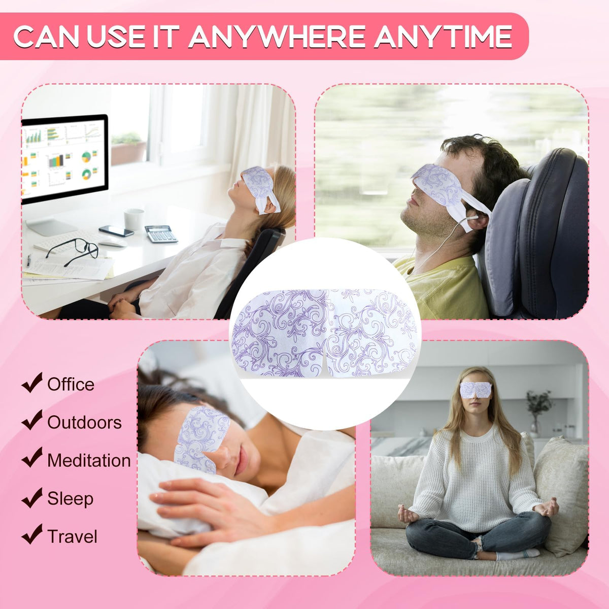 XPCARE Masque Oculaire à Vapeur pour un moment de détente