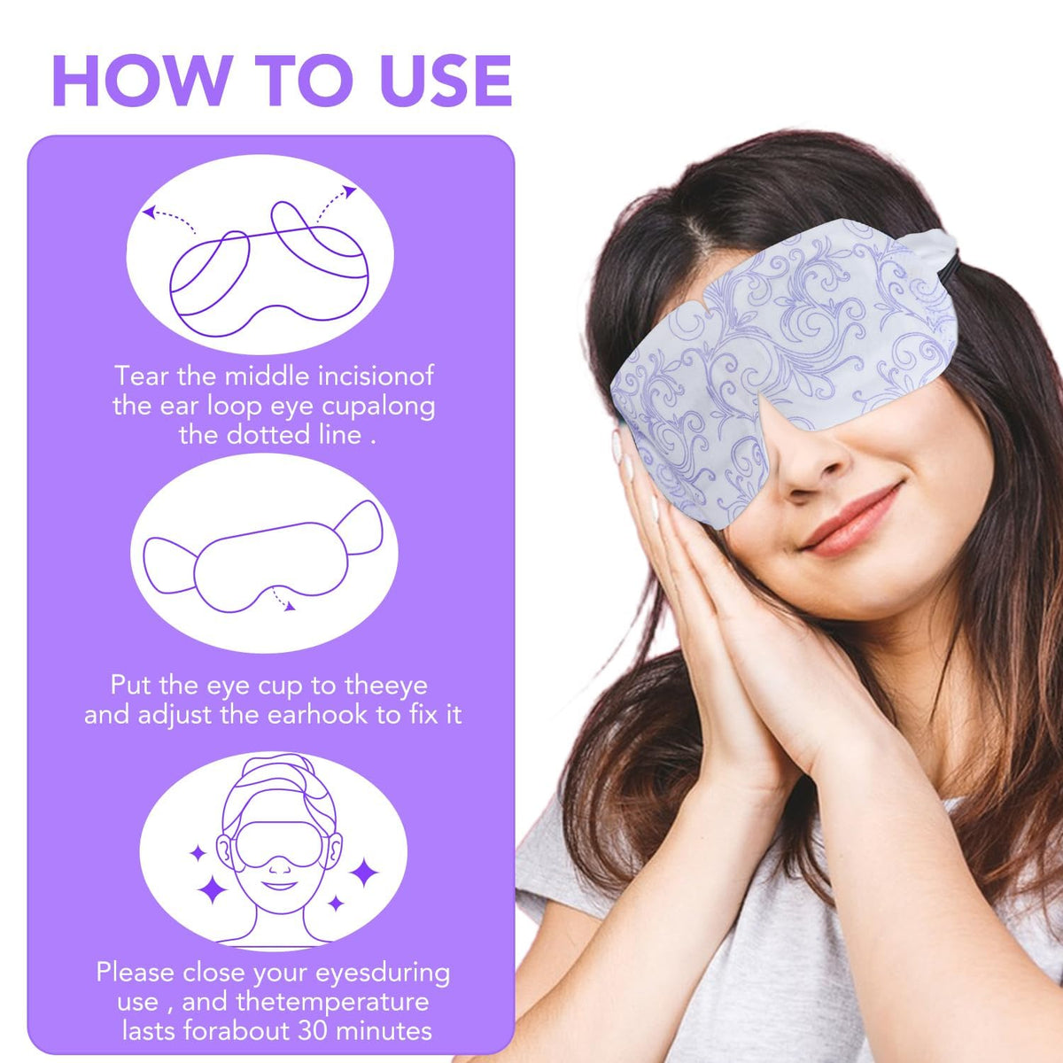 XPCARE Masque Oculaire à Vapeur - Texture douce