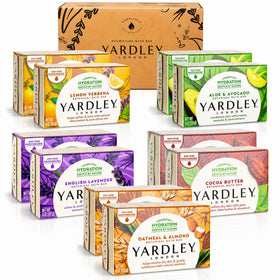 YARDLEY LONDON ensemble de 10 barres de savon, vue avant avec emballage
