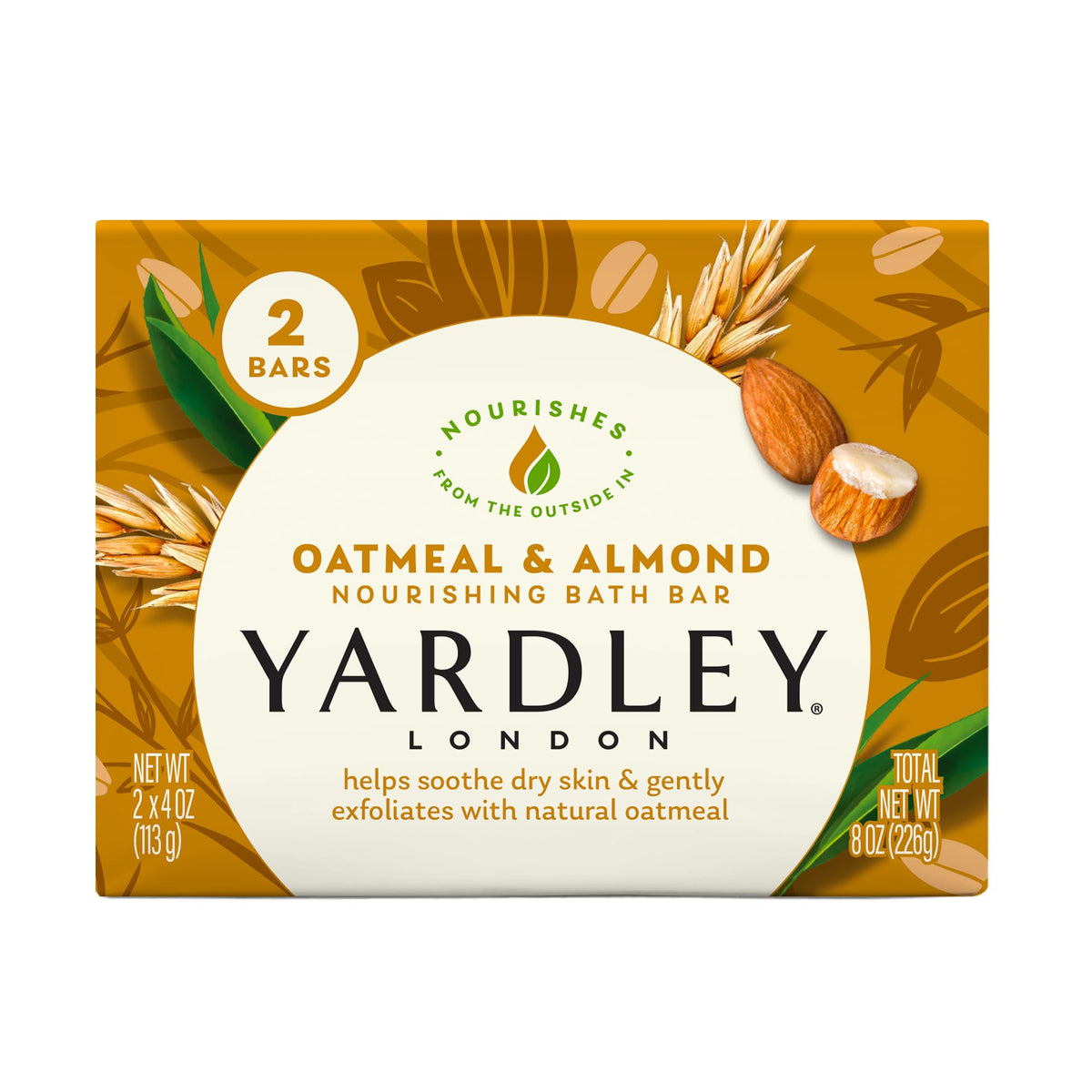 Yardley Savon de Bain à l'Avoine et Amande, pack de 2