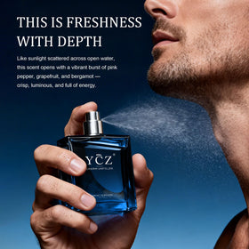 Ycz Eau De Parfum Homme 50 ml en situation de voyage