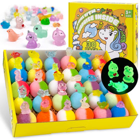 Yekery bombes de bain avec jouets lumineux, présentation du produit