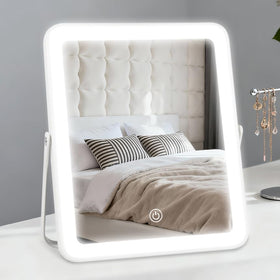 YEKKOPT miroir de maquillage portable 12"×10" vue avant avec éclairage