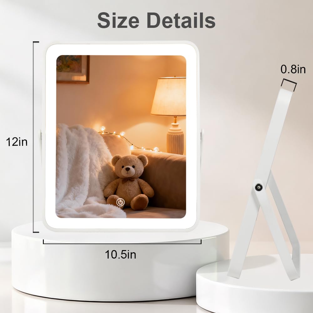 YEKKOPT miroir de maquillage portable éclairage naturel 4500K