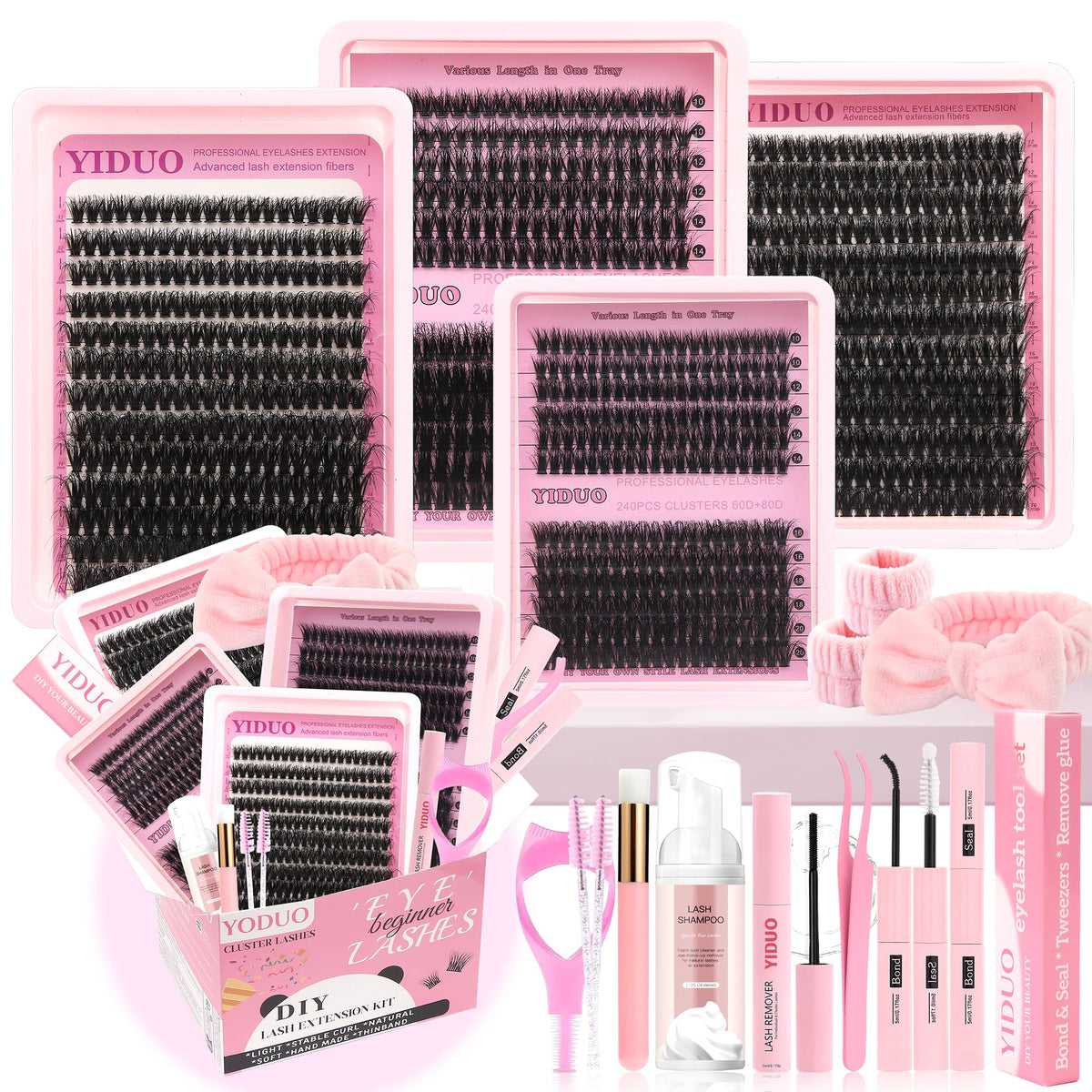 YIDUO Kit de Cils en Grappes 994 Pcs vue avant
