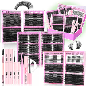 YIDUO kit de cils mixte 1686 pièces avec trois boîtes
