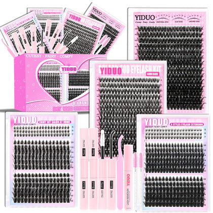 YIDUO Kit de Faux Cils Manga 1094 pièces avec accessoires