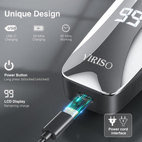 YIRISO rasoir électrique homme avec brosse de nettoyage et manuel