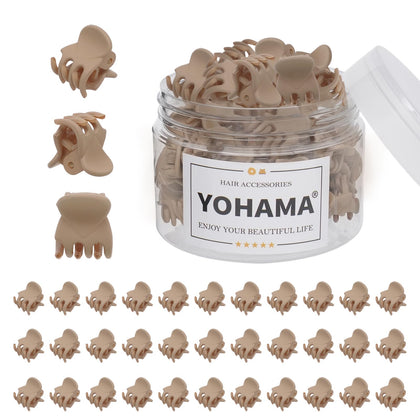 YOHAMA 36Pcs clips à cheveux mini khaki en boîte