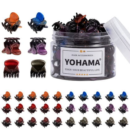 YOHAMA mini pinces à cheveux colorées, ensemble de 36 pièces
