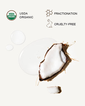 Yoken Huile de Coco Fractionnée Bio 128 oz étiquette et bouchon