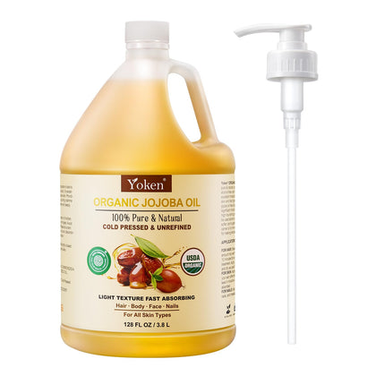 Yoken Huile de Jojoba 128oz bouteille vue de face