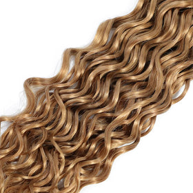 YOUNGHANN Extensions Cheveux Humains Blonde Miel en lumière naturelle
