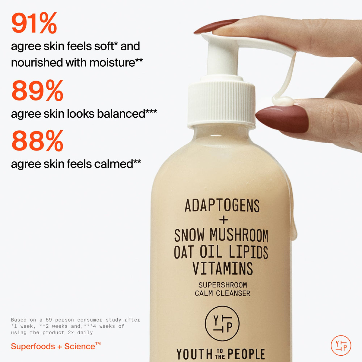 Youth To The People Nettoyant Visage Apaisant Mini Voyage 60ml avec ingrédients naturels