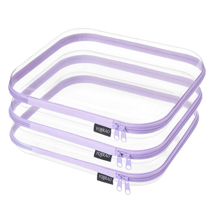 YQBRAO étui rigide transparent zippé vue avant