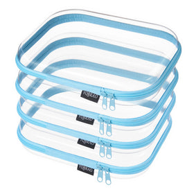 YQBRAO Organisateur de maquillage rigide transparent vue de face