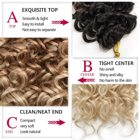 YXCHERISHAIR Cheveux Bouclés au Crochet GoGo 18 pouces en usage