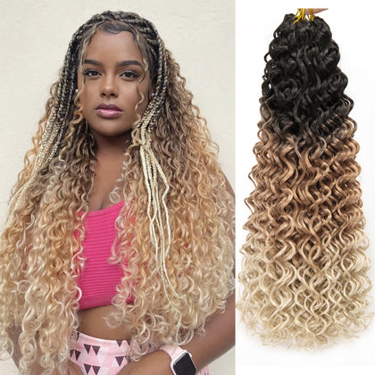 YXCHERISHAIR Cheveux Bouclés au Crochet GoGo 18 pouces vue de face