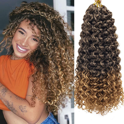 YXCHERISHAIR Cheveux Bouclés Crochet 18 pouces couleur 1B/27 vue avant